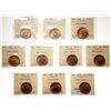 Image 1 : 1899.  ICCS Mint State-65. Red.  90% or more red luster.  Lot of ten (10) G…