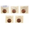 Image 2 : 1899.  ICCS Mint State-64. Red.  85% or more red luster.  Lot of five (5) l…