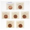Image 2 : 1908.  ICCS Mint State-65. Red.  90% even red-orange luster;  1910.  ICCS M…