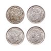 Image 1 : Ten Cents. 1858, 1894, Obv. port. #5. Both Extra Fine-40; 1888, 1891, 22 Lv…