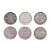 Image 2 : Ten Cents. 1884. Good-4 to Good-6 or better. Lot of six (6) coins.