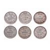 Image 2 : Ten Cents. 1885. Good-4 to VG-10. (4 pcs.); 1885. Fine-15; 1891, 21 Lvs. VF…