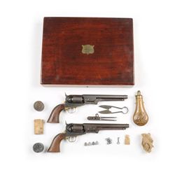 Cased Pair of Metropolitan Arms Navy Revolvers.