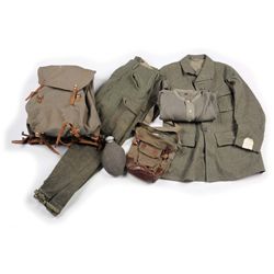 1940s Swedish Uniform & Backpack Group.