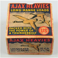 US Cartridge Co. 16 Ga. Partial Ajax Heavies Box.