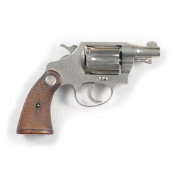 Pre-War Colt Factory Nickel Detective Revolver.**
