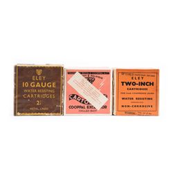Lot of 3: Shotgun Shell Boxes.