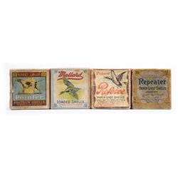 Lot of 4: 12 Ga. Empty Shot Shell Boxes.