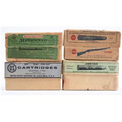 Lot of 5: Rifle Cartridge Boxes.