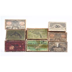 Lot of 8: Empty Pistol Ammunition Boxes.