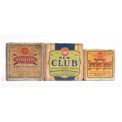 Lot of 3: Remington UMC Shot Boxes.