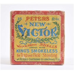 Peters New Victor 12 Ga. Shot Shell Box.