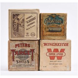 Lot of 4: Shot Shell Boxes.