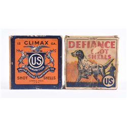 Lot of 2: US Cartridge Co. Shot Boxes.