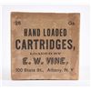 Image 1 : E.W. Vine Empty 12 Ga. Hand Loaded Cartridge Box.