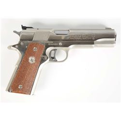 Rare Factory Nickel Colt 1911 Gold Cup Pistol.**