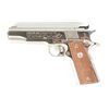 Image 3 : Rare Factory Nickel Colt 1911 Gold Cup Pistol.**