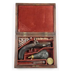 Cased Single Shot Deringer Pistol.