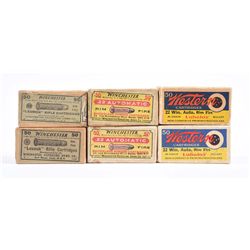Lot of 6: Rifle Cartridge Boxes.