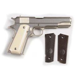 Colt Model 1911 Nickel Pre-70 Pistol.**