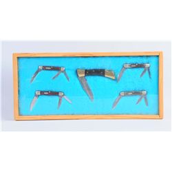 Display case of 5 Knives.