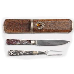 Early Scottish Ray Skin Knife & Fork.