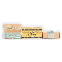 Lot Of 4: Steyr 9mm Ammo Boxes.