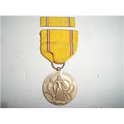 VINTAGE WWII MEDAL ISSUED MAY 27, 1941 *AMERICAN DEFENSE* COMES WITH RIBBON!! MEDAL CAME OUT OF ESTA