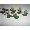 Image 1 : VINTAGE WWII 5 TOTAL METAL TOY SOILDERS *GERMAN WITH 1 FLAGMAN* !! SOILDERS CAME OUT OF SAFE BOX!!