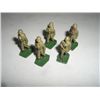 Image 1 : VINTAGE WWII 5 TOTAL METAL TOY SOILDERS *GERMAN WITH 1 FLAGMAN* !! SOILDERS CAME OUT OF SAFE BOX!!