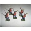 Image 1 : VINTAGE GREAT BRITAIN 5 TOTAL METAL TOY SOLDIERS *RED COAT BRITISH*!! SOLDIERS CAME OUT OF SAFE BOX!
