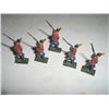 Image 1 : VINTAGE GREAT BRITAIN 5 TOTAL METAL TOY SOLDIERS *RED COAT BRITISH*!! SOLDIERS CAME OUT OF SAFE BOX!