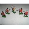 Image 1 : VINTAGE GREAT BRITAIN 5 TOTAL METAL TOY SOLDIERS *RED COAT BRITISH*!! SOLDIERS CAME OUT OF SAFE BOX!