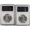 Image 2 : LOT OF ( 2 ) 1958-D FRANKLIN HALF DOLLARS, NGC MS-64