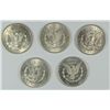Image 2 : LOT of 5 - BU MORGAN SILVER DOLLARS