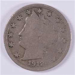 1912-S V-NICKEL F/VF