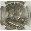 Image 2 : 1951-D FRANKLIN HALF DOLLAR, NGC MS-63 FBL