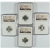 Image 1 : 1959 ROOSEVELT DIME, NGC MS-65 FT, 1960 and ( 2 ) 1963 ROOSEVELT DIMES NGC MS66