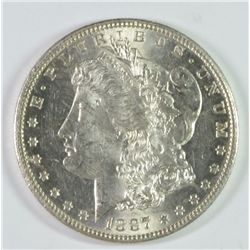 1887-S MORGAN SILVER DOLLAR MS63