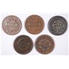 Image 2 : (5) 1851 LARGE CENTS