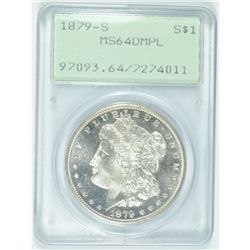 1879-S MORGAN DOLLAR PCGS MS-64 DMPL OGH