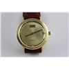 Image 1 : ONE 18KT YELLOW GOLD GENTS VULCAIN CENTENARY WRIST WATCH WITH A MANUAL 17 JEWEL MOVEMENT.  ATTACHED