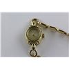 Image 2 : ONE 14KT YELLOW GOLD VINTAGE STYLE LONGINES LADIES WRIST WATCH.  THE WATCH HAS  FLEUR DE LIS