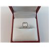 Image 1 : ONE 14KT LADIES WHITE GOLD ENGAGEMENT RING, SET WITH ONE 1.00 CARAT EMERALD CUT DIAMOND, INTERNALLY