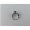 Image 3 : ONE 14KT WHITE GOLD LADIES TANZANITE AND DIAMOND RING SET WITH ONE- 3.38CT TANZANITE, MODIFIED