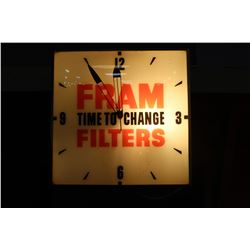 VINTAGE FRAM OIL FILTER CLOCK - Able Auctions