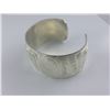 Image 2 : ONE STERLING SILVER FIRST NATIONS HAND CARVED CUFF STYLE BANGLE BRACELET HAND FORGED AND CARVED BY