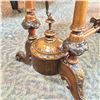 Image 2 : C. 1850 ROSEWOOD HALL TABLE, WITH ORIGINAL TURNED FINALS THAT ARE INTACT 48" W X 29" D X 26" H