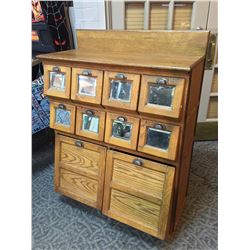 OAK CANADIANA GENERAL STORE CABINET