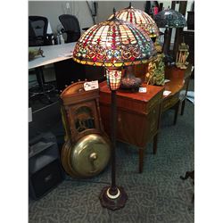 TIFFANY STYLE, LEADED FLOOR LAMP